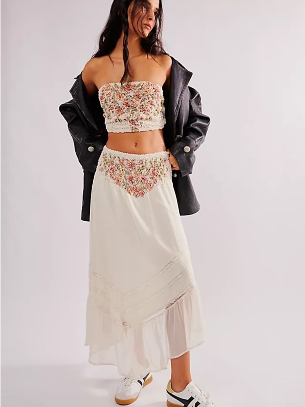 Free people ivory floral 2 piece set - Picture 3 of 14